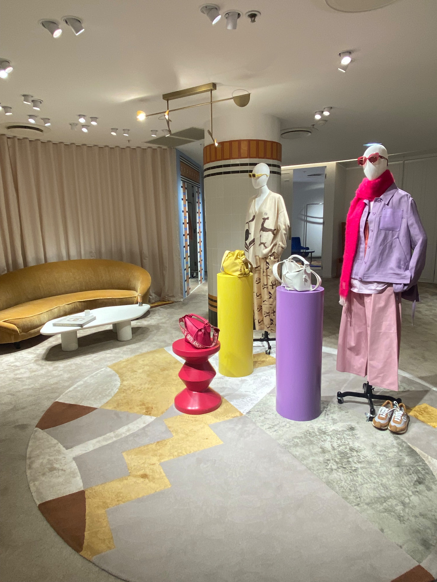 Private client lounge with a curated selection
